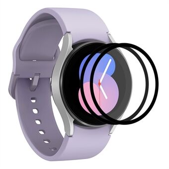 ENKAY HAT Prince 2kpl / setti karkaistu lasi näytönsuoja Samsung Galaxy Watch 5 40mm Scratch-Proof 9H Screen Film Silkkipainatus Full Coverage HD näytönsuoja