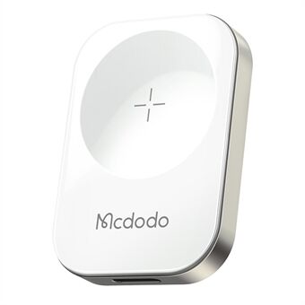 MCDODO CH-2060 Apple Watch Series 7 / SE / 6 / 5 / 4 / 3 / 2 / 1 Kannettava magneettinen langaton laturi, valkoinen