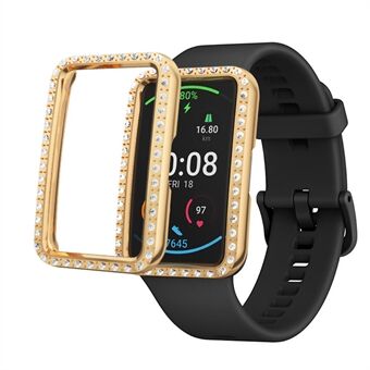 Rhinestone Decor Suojakuori Galvanoitu kova PC-kehys Huawei Watch Fitille