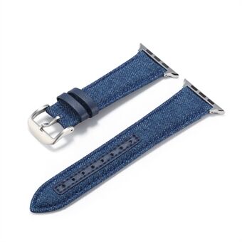 Jean Cloth Texture Watch Rem -korvaus Apple Watch -sarjaan 1/2/3 42mm / Series 4/5/6 / SE 44mm