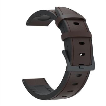 20 mm aitoa nahkaa + silikonihybridiranneke musta solki Huawei Watch GT 2: lle 42 mm