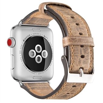 Crack Texture aitoa nahkaranneketta Apple Watch -sarjaan 3 2 1 42mm / Series 6 SE 5 4 44mm