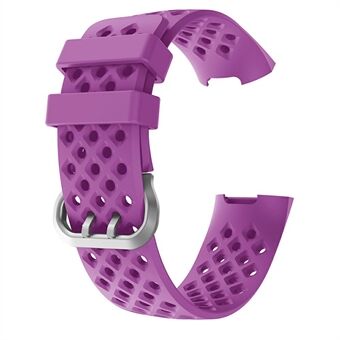 Neliön muotoiset reiät Pieni silikonihihna Fitbit Charge 4/3: lle