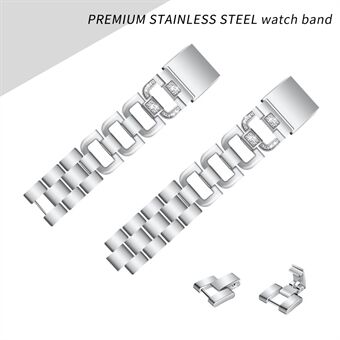Tekojalokivi Decor ruostumattomia Steel Smart Band Fitbit Charge 2