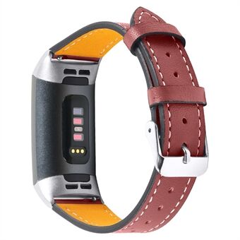 Aitoa nahkaa kääritty Smart Watch -hihna Fitbit Charge 4/3: lle