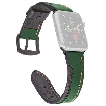 Krokotiilihampaiden tyyli aito nahkainen rannehihna Apple Watch -sarjaan 6 / SE / 5/4 44mm, sarja 3/2/1 42mm