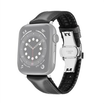 Lehmännahka + kuminauha Apple Watch Series 6 40MM / SE 40MM / 4 40mm / 5 40mm / 3 38mm / 2 38mm / 1 38mm