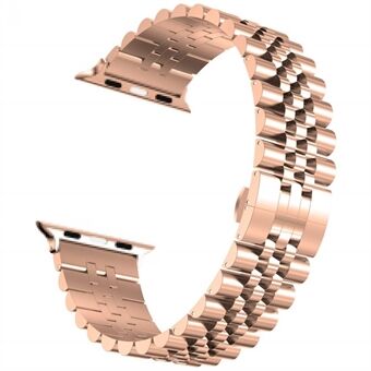 Uusi tyyli ruostumattomasta Steel rannehihna Apple Watch Series 6 SE 5 4 44mm / Series 3 2 1 42mm: lle