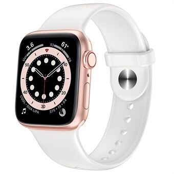Säännöllinen silikonikellohihnan vaihto Apple Watch 1/2 / 3 38mm / 4/5/6 / SE 40mm - Valkoinen