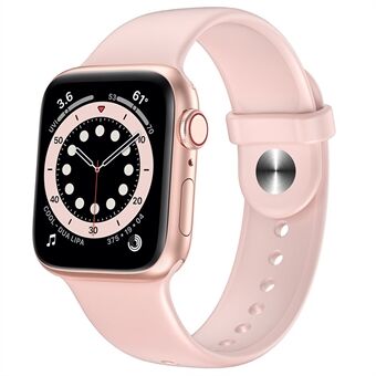 Säännöllinen silikonikellohihnan vaihto Apple Watch 1/2 / 3 38mm / 4/5/6 / SE 40mm - Vaaleanpunainen