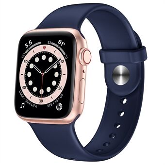 Säännöllinen silikonikellohihnan vaihto Apple Watch 1/2/3 38mm 4/5/6/SE 40mm - Tummansininen