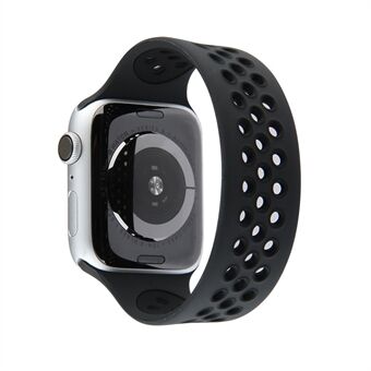 Kaksiväriset pyöreät reiät silikonista Smart kellohihna [Koko: M] Apple Watch -sarjaan 4/5/6 / SE 40mm / Apple Watch -sarja 1/2/3 38mm