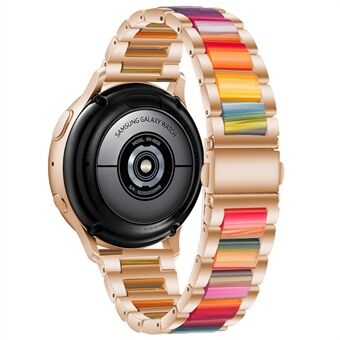 22 mm kolmen helmen rannekehihna ruostumatonta Steel Fashion Tyylikäs hartsirannekoru Huawei Watch 3/3 Pro / Samsung Galaxy Watch 3 45 mm / 46 mm / Garmin Venu 2