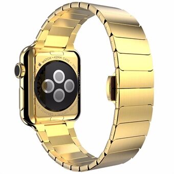 Ruostumattomasta Steel valmistettu kellohihna metallihihnan vaihto perhossoljella Apple Watch Series 7 41mm / Apple Watch Series 6 SE 5 4 40mm / Series 3 2 1 38mm