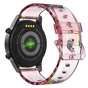 22mm läpinäkyvä TPU Smart Watch Ranneke Vaihtoranneke Suunto 9 Peak / Samsung Galaxy Watch3 45mm
