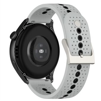 20 mm:n kaksivärinen silikonikellon ranneke Huawei Watch GT3:lle 42mm / Samsung Galaxy Watch 42mm