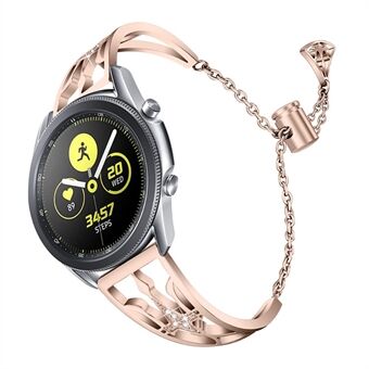 22 mm ontto ruostumattomasta Steel valmistettu metalliranneke Naisten mekkoinen tekojalokivi rannekoru Samsung Galaxy Watch3:lle 45 mm / kello 46 mm