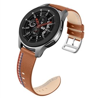 Yläkerroksinen lehmännahkainen ompelumuotoinen kellon ranneke Samsung Galaxy Watch3:lle 45mm / kello 46mm