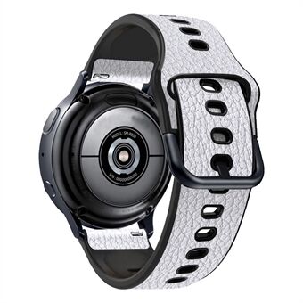 20mm Litchi Texture PU-nahkapäällysteinen TPU-rannekellon vaihtohihna Huawei Watch GT3 42mm / GT2 42mm