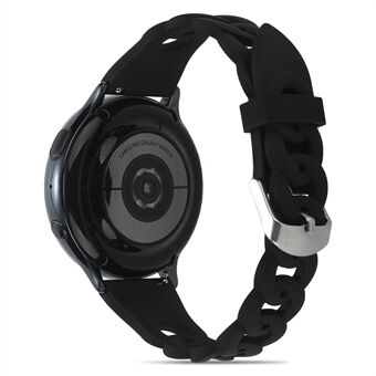 Samsung Galaxy Watch 5 40mm / 44mm / Watch 5 Pro 45mm / Watch4 40mm / 44mm / Watch4 Classic 42mm Circle Design Kellon hihna Sport Silikoni kellon rannekkeen vaihto
