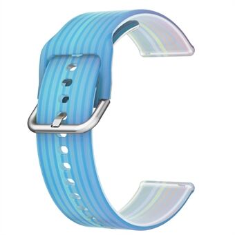 Samsung Galaxy Watch3 45mm / Huawei Watch GT 2 / GT 3 Pro / Watch GT Runner Watch Ranneke 22mm Rainbow Color Silikoni Vaihtoranneke ranneke
