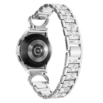 Samsung Galaxy Watch 6 40 mm / 44 mm Helppo asentaa ruostumattomasta Steel valmistettu kellon ranneke, 3-helmi tekojalokivikellon ranneke