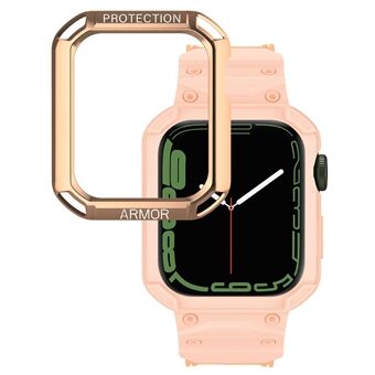 Apple Watch Series 8 / 7 41mm / 6 / 5 / 4 / SE / SE (2022) 40 mm 2-in-1 TPU rannehihnakellokotelolle PC:n yläkuorella