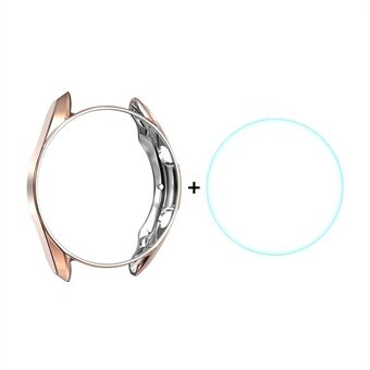 ENKAY HAT- Prince 2 in 1 Galvanoitu TPU-kellonsuoja + 0,2 mm 2,5D 9H karkaistu lasi näyttökalvo Galaxy Watch3:lle 41 mm