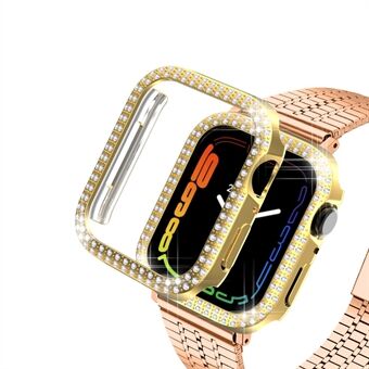 Rhinestone Decoration kova PC Galvanoitu kellokotelon kehyksen suoja Apple Watch Series 7:lle 45mm