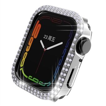 Galvanoitu kova PC tekojalokivi Decor Smart Watch kotelon kansi Apple Watch Series 7 41mm