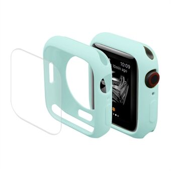 ENKAY Scratch TPU-kellokotelon suojus kuumataivuttavalla kaarevalla täysikokoisella PET-näytön suojakalvolla Apple Watch Series 7:lle 41mm
