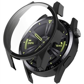Kova PC-kehys + karkaistu lasi näytönsuoja 2-in-1 kellokotelo Huawei Watch GT 3:lle 42mm