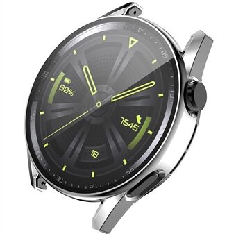 ENKAY for Huawei Watch GT 3 46mm Scratch 9H karkaistu lasi näytönsuoja Galvanoitu kova PC-kellokotelo