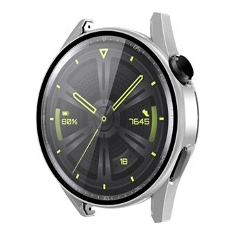 ENKAY for Huawei Watch GT 3 46mm 9H karkaistu lasi näytönsuoja Matta kumitettu kova PC-kellokotelo