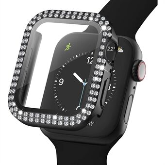 Karkaistu lasi näytönsuoja Smart kotelon kansi tekojalokivikoristeella Apple Watch Series SE / 6/5/4 40mm