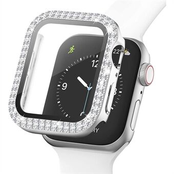 Rhinestone Decor Smart Watch -kotelon kansi karkaistulla lasilla näytönsuojalla Apple Watch Series SE:lle / 6/5/4 44mm
