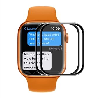 ENKAY 2 kpl / pakkaus koko näytön kokoinen liima kaareva kuumataivuttava Scratch ultrakirkas karkaistu lasikalvo Apple Watch Series 7 -sarjalle 7 41 mm