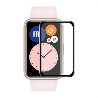 ENKAY 3D Kaareva koko näytön peittävä suojakalvo Huawei Watch Fit Mini -kellolle, PMMA näytönsuojakalvo PC-reunalla ja vaaka