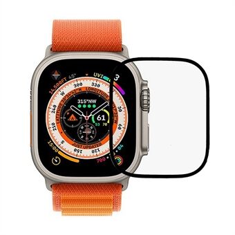 Apple Watch Ultra 49mm karkaistu lasi näytönsuoja Naarmuuntumaton silkkitulostus Näytönsuoja Scratch Full Glue HD -näyttökalvo