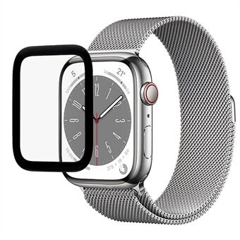 RURIHAI Apple Watch Series 8/7 45mm 3D kaareva Edge näytönsuoja Täysliima Pehmeä PMMA läpinäkyvä Smart Watch suojakalvo