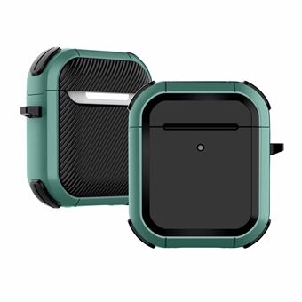 Kumitettu PC + TPU -suojakuori Apple AirPod -laitteille, joissa on latauskotelo (2019) (2016) / Apple AirPod -laitteet, joissa on langaton latauskotelo (2019)