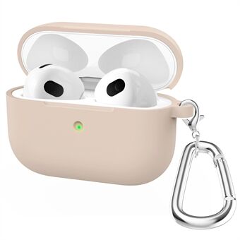 Silikoninen suojaava kuulokekotelon suojus karabiinilla Apple AirPods 3:lle