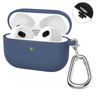 HAT- Prince Paksu silikoninen iskunkestävä suojus Langaton Bluetooth-kuulokkeiden suoja karbiinirenkaalla Apple AirPods Pro 3:lle (2021)