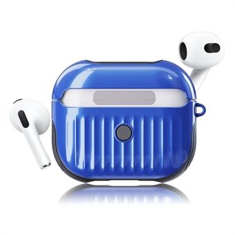 Matkalaukkutyylinen kiiltävä kumitettu PC + TPU-kuulokkeiden latauskotelon suojakuori Apple AirPods 3:lle