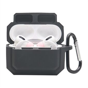 For Apple AirPods Pro 3-in-1 Silicone Anti-Fall Case + Ear-Tip + Anti-Lost Carabiner Protection Set