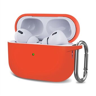 AirPods Pro 2:lle Bluetooth-kuulokkeiden silikonikotelo, yksiosainen paksunnettu kuulokkeiden nappikuulokkeen suojakuori katoamattomalla soljella