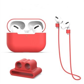 3 kpl / setti Apple AirPods Pro 2 -latauskuorelle kuulokkeiden suojakotelo, silikonikotelo, kuulokepidike / katoamaton niskahihna