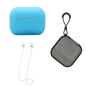 Silikonikotelo Apple AirPods Pro 2:lle, kuulokkeiden latauskotelo, pudotussuoja, säilytyslaatikko ja kuulokkeiden magneettinen katoamista estävä köysihihna