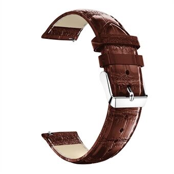 20 mm:n krokotiilikuvioinen aitoa nahkaa oleva kellon vaihtoranneke Samsung Galaxy Gear Sport -puhelimeen