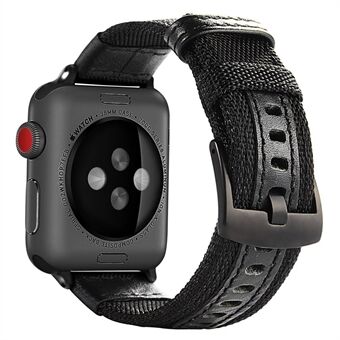 Nylon + PU-nahkainen rannehihna ruostumattomasta Steel valmistettu soljen vaihto Apple Watch -sarjaan 5 4 40mm / 3/2/1 38mm